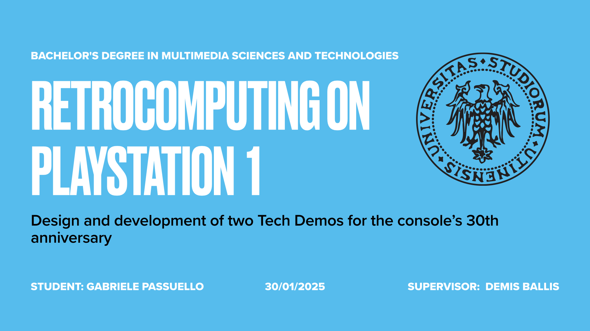 Title Slide - Retrocomputing on PlayStation 1